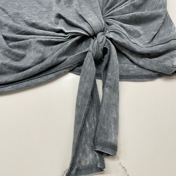 Susina burnout grey T-shirt with tie in front - Picture 5 of 5